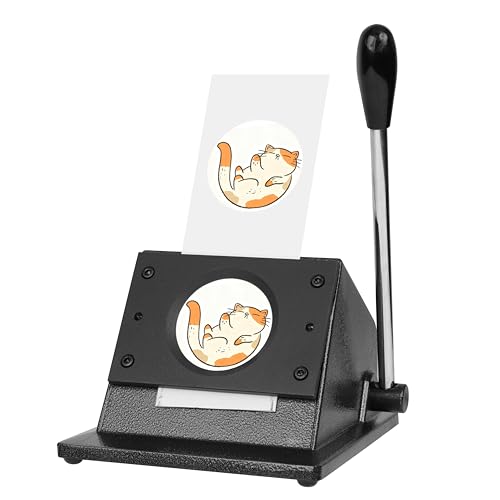 Happizza 2.28in Button Paper Cutter 58mm Pin Button Cutter Circle Graphic Punch for Button Maker Machine Photo Machine Artpaper Scrapboard Cutting