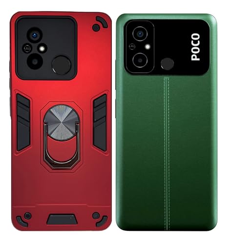 Image of Armor Kickstand Defender Back Cover case Mobile Cover for Poco C55 / Redmi 12C