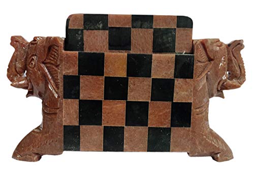 Purpledip Soapstone Coasters (Set Of 6): Battle Royale (12115)