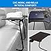 Table-Mate Ultra Folding TV Tray Table and Cup Holder, Adjustable to 6 Heights and 3 Angles with Device Holder (Black)