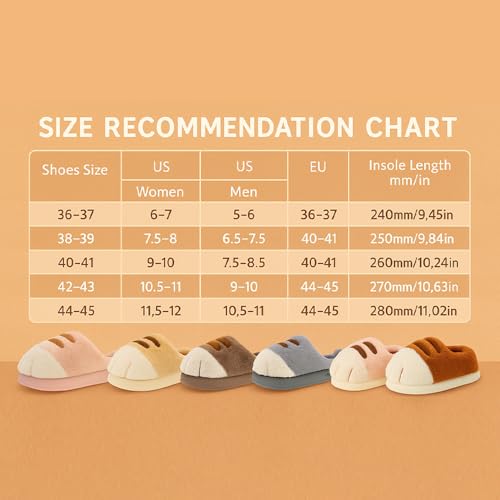Cat Paw Slippers for Women, Cute 3D Furry Indoor Outdoor House Slippers, Warm Cozy Winter Cat Paw Shoes, Anti-Slip EVA Sole2