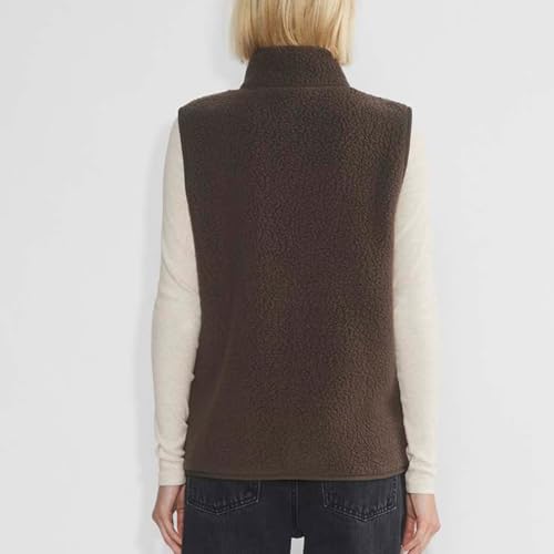 Hixiaohe Sherpa Fleece Vest for Women Trendy Warm Sleeveless Vests Jacket Lightweight Zip Coats with Pockets Fall Outerwear2