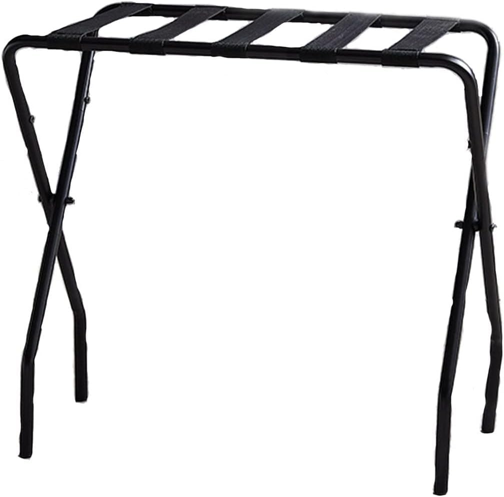 Porte-bagages pliable acier inoxydable support valise bleu maison et hôtel