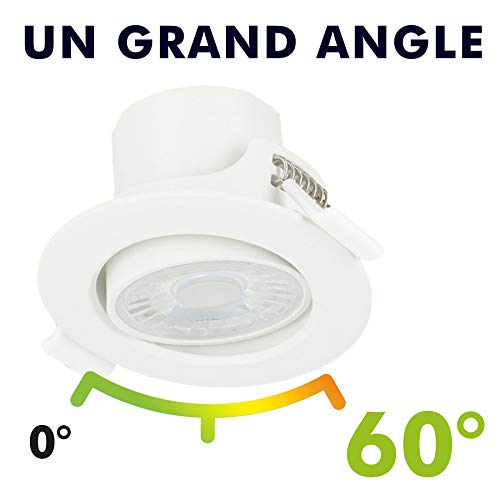 Lot De 10 Spots LED Encastrables Alpinaluz 5W - Blanc, CCT Réglable (3000K/4000K/6000K), IP44