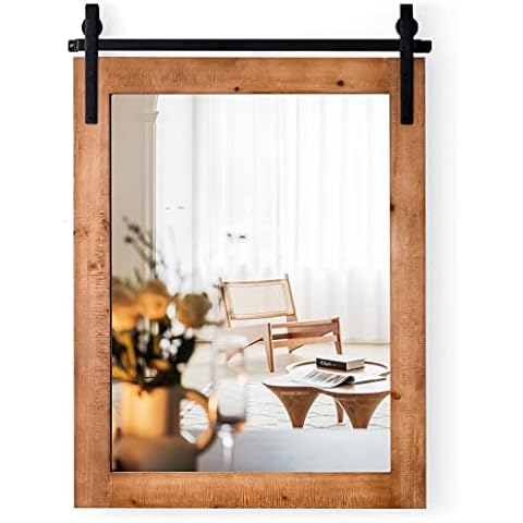 CASART Rustic Wall Mounted Decorative Mirror Cover