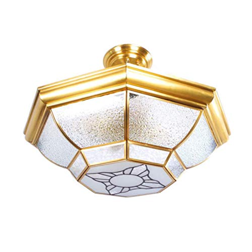 Preisvergleich Produktbild Kronleuchter Aus Hochwertigem Kupfer Mattiertem Glas Geeignet Für Wohnzimmer Esszimmer Arbeitszimmer Schlafzimmer Korridor Balkon Treppe Pfad Hotel Restaurant Cafe Bar Bibliothek, Bronze