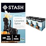 Stash Tea Licorice Spice Herbal Tea 20 Count Tea Bags in Foil (Pack of 6), Tea Bags Individually Wrapped in Foil (packaging may vary), Naturally Sweet Herbal Tisane, Zero Caffeine, Drink Hot or Iced