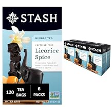 Stash Tea Licorice Spice Herbal Tea, 6 Boxes With 20 Tea Bags Each 120 Tea Bags Total