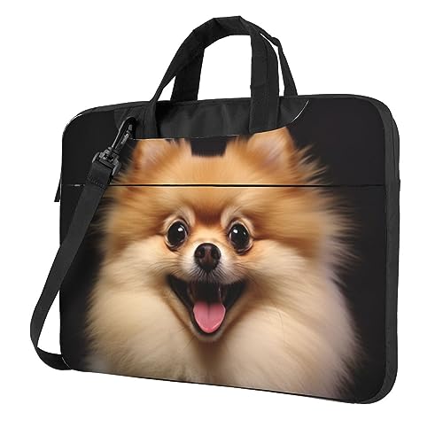 Sac pour ordinateur portable imprimé poméranien protège votre matériel