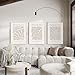 Joocrise Scripture Christian Wall Art Set of 3 Beige Bible Verses Wall Decor Neutral Psalm Canvas Wall Art Modern Pictures Flower Prints Christian Artwork for Living Room Bedroom 16x24 Inch Unframed