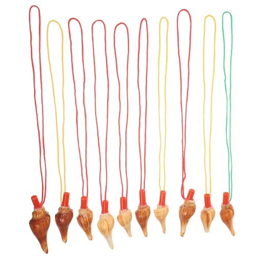 FUNNETOYU Silbato De Concha Natural Para Niños, Juguete Musical Portátil, 10 Unidades, Material Resistente y Duradero, Adecuado Para Fiestas, Entrenamiento Al Aire Libre y Regalos Infantiles