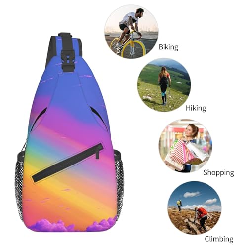 Bolso Cruzado Estilo Deportivo Negro para Hombre y Mujer miniatura 6