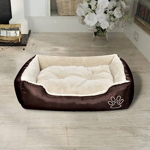 Lit chaud pour chat et chien un cocon marron et beige confortable