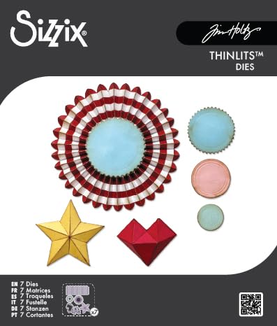 Amazon.com: Sizzix Thinlits Die Set, Vault Rosettes by Tim Holtz