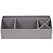Produktbild Bigso Box of Sweden Schreibtisch Organizer mit 4 Fächern  Ordnungssystem für Zettel, Büroklammern, Stifte usw.  Sortierkasten aus Faserplatte und Papier in Leinenoptik (Grau)