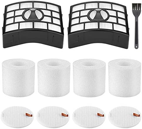 4+2 Pack NV752 AZ1002 Replacement Filters Set for Shark NV650 NV750 Series Shark Rotator Powered Lift-Away NV650, NV650W, NV651, NV652, NV750W, NV751, NV752, NV831, NV835, AX950, AX951, AX952, ZU632, AZ1000W, AZ1002, AZ1002BRN, Replaces XFF650 & XHF650