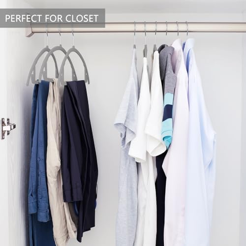 Mizgi Premium Velvet Hangers (Pack Of 60) Heavyduty- Non Slip No Shoulder Bump Suit Hangers- Chrome Hooks,Space Saving Clothes Hangers,Rounded Hangers For Coat,Sweater,Jackets,Pants thumb #6
