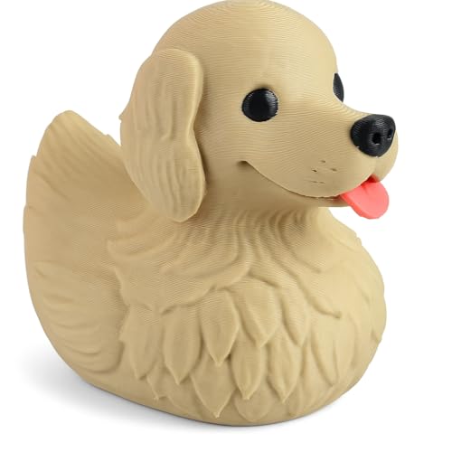 Golden Retriever Duck Figurine โ Dog Duck Car Dashboard Dรฉcor,