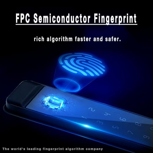 Rudrbe Sliding Smart Patio Door Handle Set With Fingerprint Password Bluetooth Ic Card Keypad Digital Key Remote Lock thumb #3