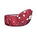 WPHH Portabebés De 70-120Cm Taburete De Cintura Portador De Bebé De 30° Mochila para Niños, Cinturón De Seguridad De Cadera para Bebés,Starry Red