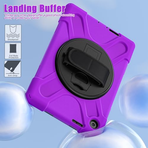 Funda para Lenovo Tab S10 con protector de pantalla y diseño híbrido robusto 7