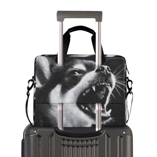 Bolso para portátil con estampado de perro enfadado miniatura 4
