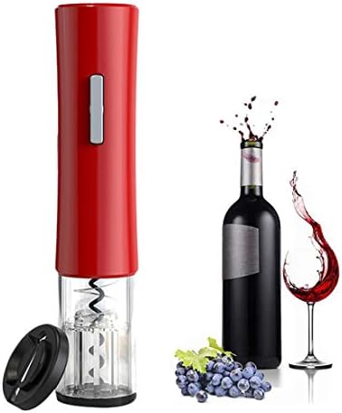 Kaiyei Electric Wine Corkscrew Battery Operated Automatic Bottle Opener Wine Enthusiast Waiter Professional Cork Remover Gift Set with Foil Cutter ABS Black No Light