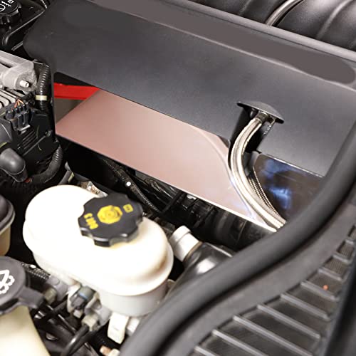 Image of Engine Bay Panel Cover for C6 Corvette 2005-2013, Stainless Steel Rear Engine Cover Guards Protector Splash Shield, Fuse Box Cover (Type E Engine Side Trim)