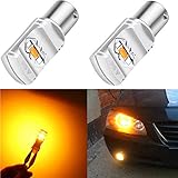 Alla Lighting 3800lm BAU15S 7507 Amber Yellow LED Bulbs Xtreme Super Bright 12496 7507 LED Bulb ETI...