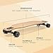 Magneto Bamboo Carving Longboard Skateboard Wood Deck - Drop-Through Deck for Stable Cruising - Longboard with Gold Bearings & Aluminum Trucks - 250 lb Weight Capacity, 38.5in x 9in