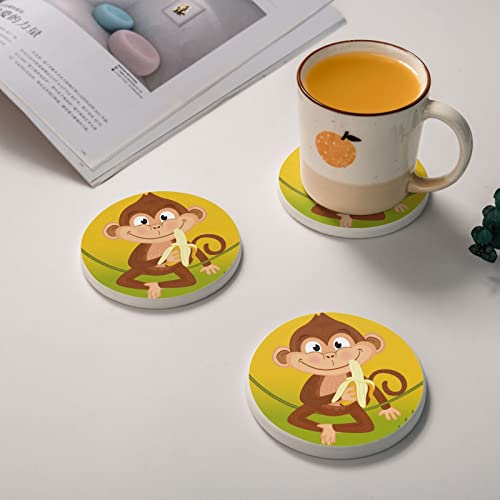 Dessous de verre ronds en diatomite absorbants pour table et bureau