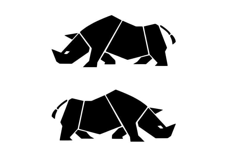 2 x Mirrored Jimny Rhino Sticker Suitable for Suzuki Jimny by Maya Stickers® (Black)-image-28