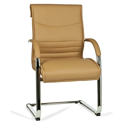 FineBuy Freischwinger Besucherstuhl Bezug Kunst-Leder | Design Schwingstuhl...