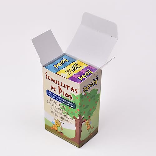 Image of Pechi Semillitas de Dios - (Spanish Mini Bible Verses) 3 Pack of 40 messages each with Bible verses for everyday. (Coleccion 2-3 cajitas)