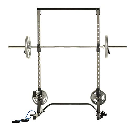 Fitness Reality Multi-Function Adjustable Power Rack Squat Stand with the Fitness Reality 1000 Super Max Bench (2825)