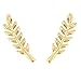 Produktbild Gold Olive Leaf Ohr Kletterer/einfache Minimal Ohr Crawler Stud Ohrring von Rivertree