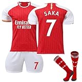 sakae fussball trikot Generisch Arsenal Trikot 2023/2024 Fußball Trikots Shorts Socken Set für Kinder/Erwachsene, Hause/Auswärts Saka Trikot, Arsenal Fussball Jersey Trainingsanzug Herren Jungen