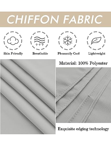 BEAUTELICATE Damen Stola Schal Chiffon Umhang Cape Elegant Für Hochzeit Brautkleid Abendkleid Festlich Ballkleid Strandkleid (Kurzer Stil - Silbergrau, Einheitsgröße)