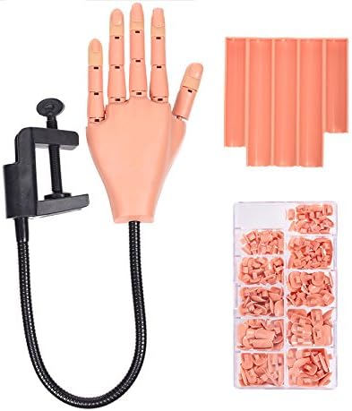 Nail Art Practice Model Flexible Plastic False Hand Training Display