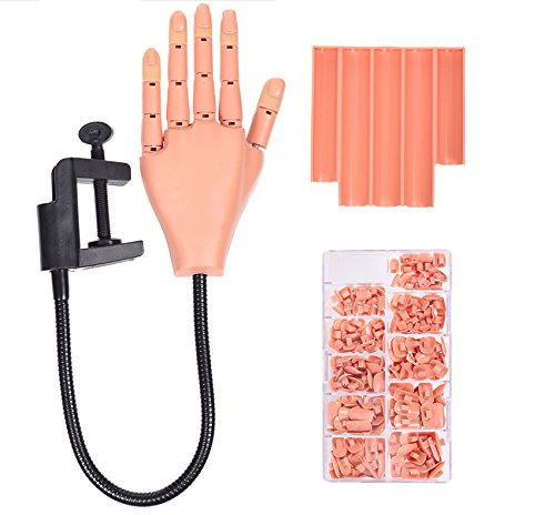 Nail Art Practice Model Flexible Plastic False Hand Training Display