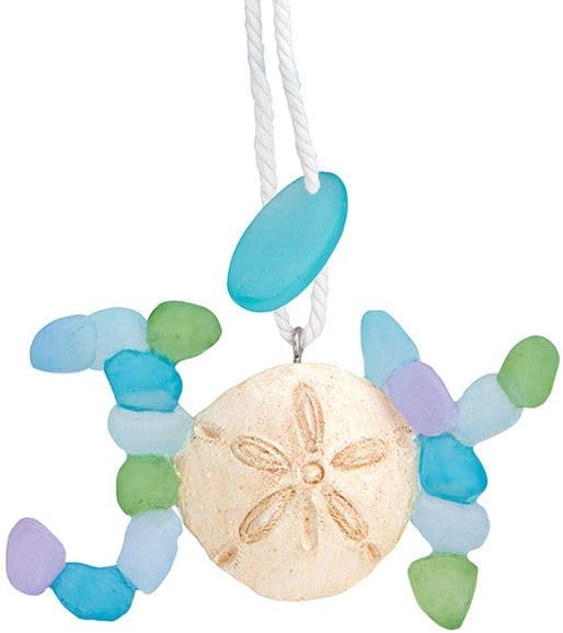 Cape Shore Adorno de resina Concha y cristal de mar, colgante, diseño clásico costero para ocasiones temáticas de playa