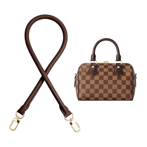 Image of Bag Genuine Vachetta Leather Shoulder Short Strap Replacement Fit for Graceful Damier or Speedy25 30 35(Coffee)