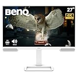 BenQ EW2790U 27” 4K UHD 3840x2160 Entertainment Monitor with 95% P3| AI Contrast| 5Wx2 treVolo Speakers| USB Type-C (65W PD)| 3xHDMI|USB Hub| Ergonomic Design|Display Pilot 2| Eye-Care (White)