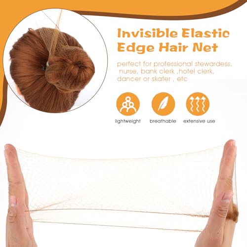 Prasacco 50 redes de cabelo para coques, redes de cabelo com borda elástica, redes de cabelo para mu