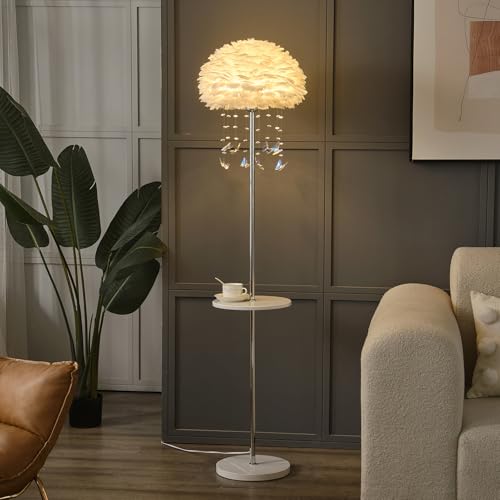 Lámpara de pie con detalles de cristal de diseño exclusivo LED