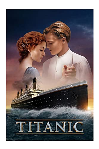 Eflormes Poster vintage du film Titanic, peinture sur toile, décoration murale, bureau, chambre à coucher, bureau, salon, loisirs, club, affiches cadeaux, 30...