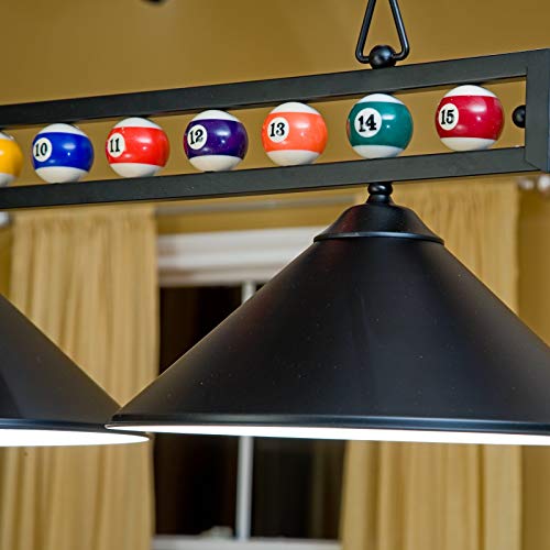 Elk 190-1-Bk-M Designer Classics 3-Light Billiard Light, 14-Inch, Matte Black With Metal Shades