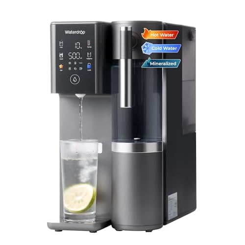 [𝐌𝐢𝐧𝐞𝐫𝐚𝐥𝐢𝐳𝐞𝐝] Waterdrop WD-A2G Countertop Reverse Osmosis System, 𝐇𝐨𝐭 𝐚𝐧𝐝 𝐂𝐨𝐥𝐝 RO, Port