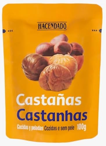 Hacendado Châtaignes Cuites et Pelées, 100g PACK 6, Sans Conservateurs, Origine Chine, Conservation au Frais et au Sec