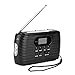 Produktbild Mutifunctionales Radio Solar FM/AM kubelradio Notfunkgerät mit LED Taschenlampe, USB-telefonladegerät und powerbank für Wandern, Camping, Ourdoor, Notfall(schwarz)